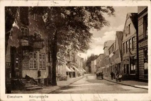 Ak Elmshorn in Schleswig Holstein, Königstraße