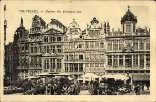 Ak Bruxelles Brüssel, Maison des Corporations