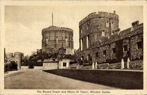 Ak Windsor Berkshire England, Windsor Castle, Round Tower, Henry III Tower