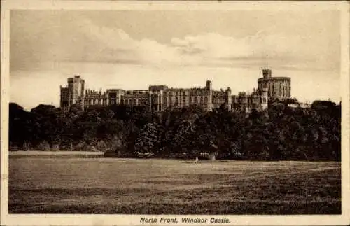 Ak Windsor Berkshire England, Schloss Windsor, Nordfront