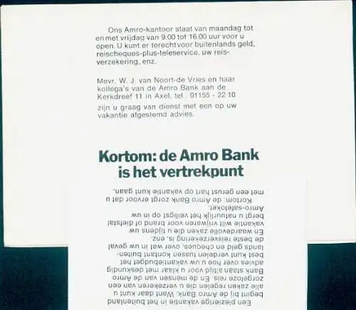 Leporello Ak Niederlande, Werbung Amro Bank, Versicherungen