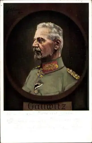Künstler Ak General Max von Gallwitz, Portrait