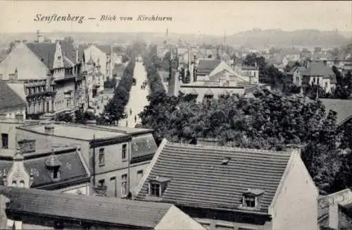 Ak Senftenberg in der Niederlausitz, Panorama, Blick vom Kirchturm