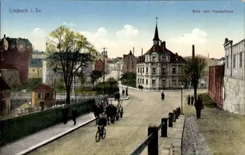 Ak Limbach in Sachsen, Blick vom Meisterhaus