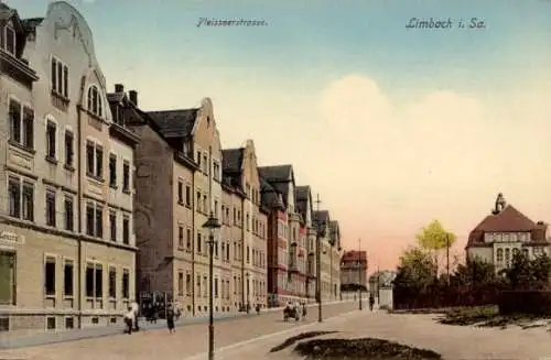 Ak Limbach in Sachsen, Pleissaerstraße