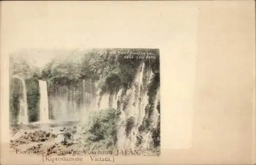 Ak Yokohama Präf. Kanagawa Japan, Wasserfall