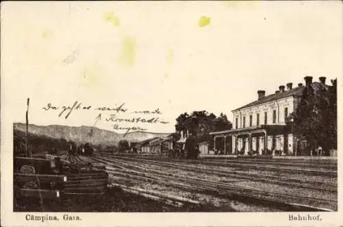 Ak Câmpina Rumänien, Bahnhof