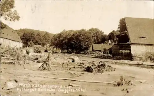 Foto Berggießhübel in Sachsen, Rittergut Gottleuba, Wasserkatastrophe 1927