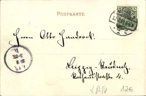 Ak Meißen an der Elbe, Teilansicht