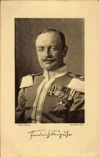 Foto Ak König von Sachsen, Friedrich August, Portrait in Uniform, Orden