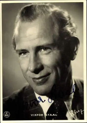 Ak Schauspieler Viktor Staal, Portrait, Autogramm