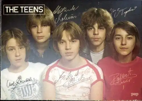 Ak Schauspieler und Sänger The Teens, Gruppenfoto, Autogramm