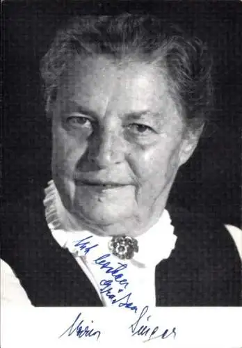 Ak Schauspielerin Maria Singer, Portrait, Autogramm