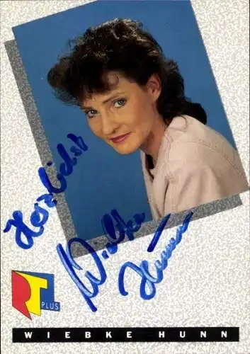 Ak Schauspielerin Wiebke Hunn, Portrait, Autogramm