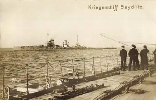 Foto Ak Deutsches Kriegsschiff, SMS Seydlitz, Kaiserliche Marine