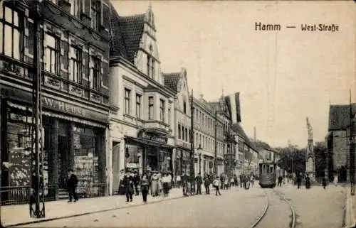 Ak Hamm in Westfalen, West-Straße, Geschäft W. Heuse
