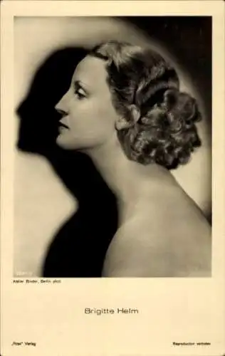 Ak Schauspielerin Brigitte Helm, Profilansicht