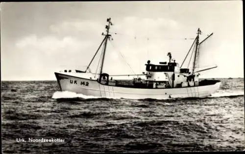 Ak Urk Flevoland Niederlande, Nordseekutter, Fischerboot