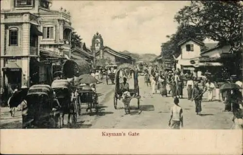 Ak Ceylon Sri Lanka, Kaymans Gate, Rikscha