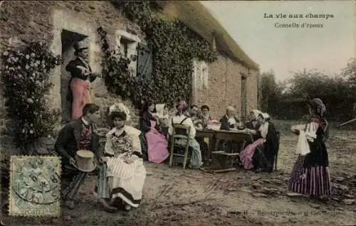 Ak Leben auf dem Feld, Ratschläge für Ehemänner