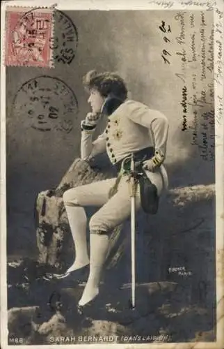 Ak Schauspielerin Sarah Bernhardt, Portrait, Aiglon