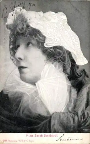 Ak Schauspielerin Sarah Bernhardt, Portrait