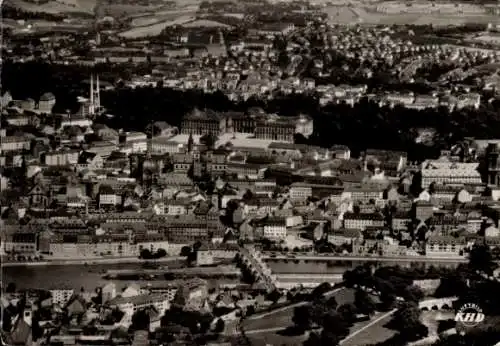 Ak Würzburg am Main Unterfranken, Fliegeraufnahme