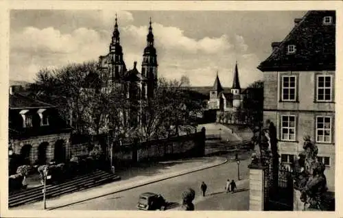 Ak Fulda in Hessen, Blick vom Schloss, Dom, Michaelskirche
