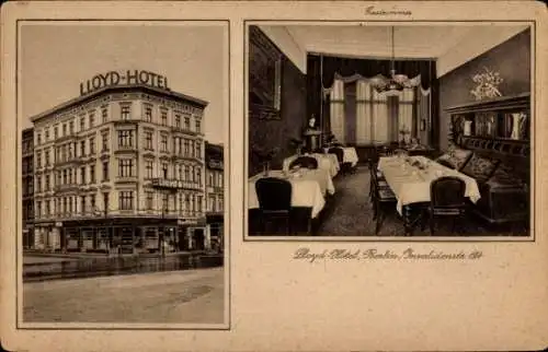 Ak Berlin Mitte, Lloyd-Hotel, Invalidenstraße 124, Außenansicht, Gästezimmer