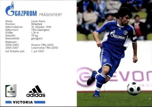 Autogramm Fußball, Levan Kenia, Schalke 04 Gelsenkirchen