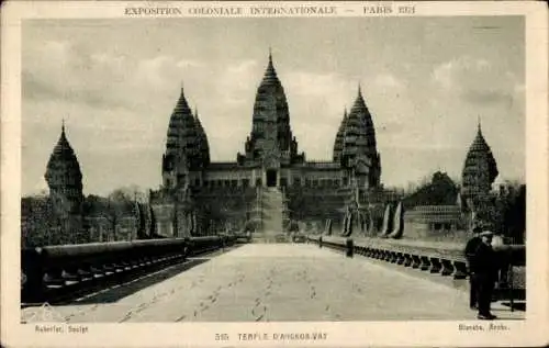 Ak Paris, Expo Weltausstellung 1931, Temple d'Angkor Vat