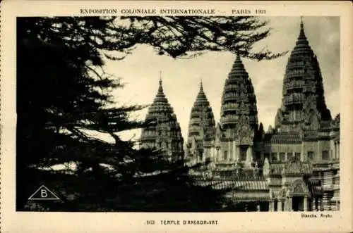 Ak Paris, Exposition Coloniale Internationale 1931, Temple d'Angkor Vat