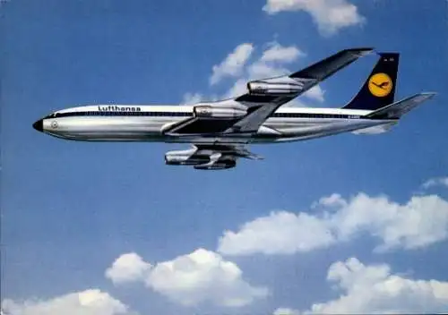Ak Deutsches Passagierflugzeug, Lufthansa, Boeing 707 Intercontinental Jet
