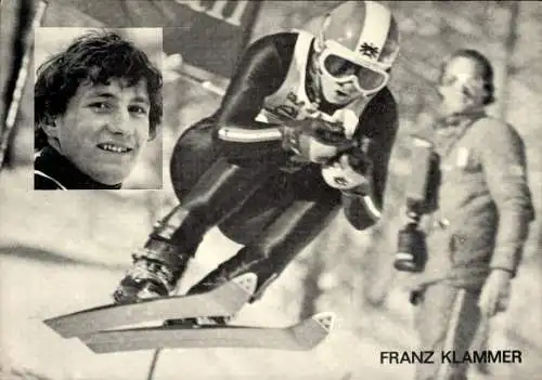 Ak Skifahrer Franz Klammer, Portrait