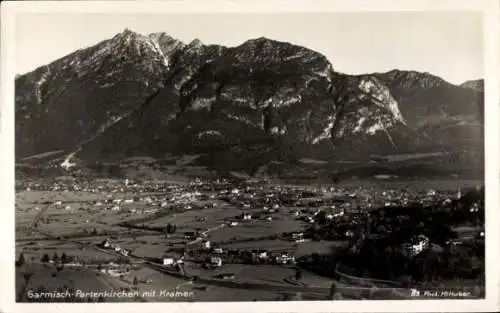 Ak Garmisch Partenkirchen in Oberbayern, Panorama, Kramer