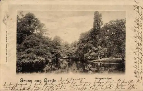 Ak Berlin Tiergarten, Rousseau-Insel