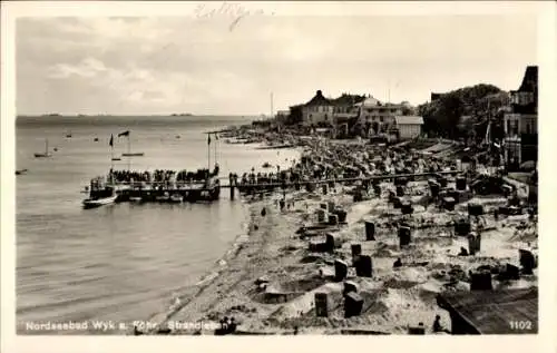 Ak Wyk auf Föhr Nordfriesland, Strand
