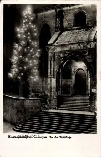 Ak Tübingen am Neckar, Stiftskirche, Tannenbaum