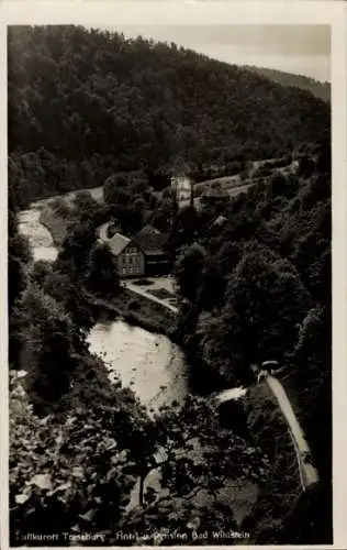 Ak Treseburg Thale im Harz, Oberdorf, Bodetal, Hotel und Pension Bad Wildstein