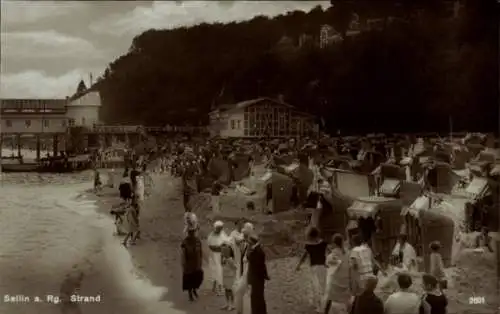 Ak Ostseebad Sellin auf Rügen, Strand