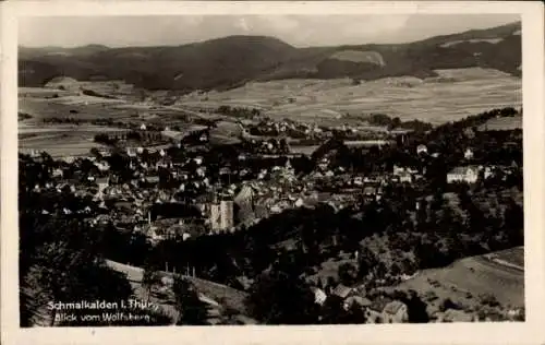 Ak Schmalkalden im Thüringer Wald, Panorama vom Wolfsberg gesehen