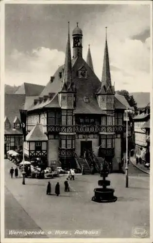 Ak Wernigerode im Harz, Rathaus