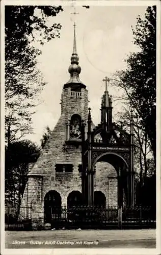 Ak Lützen im Burgenlandkreis, Gustav Adolf Denkmal mit Kapelle