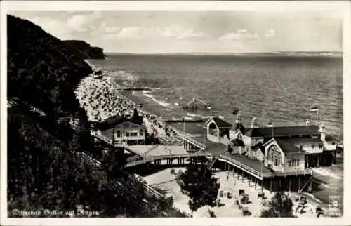 Ak Ostseebad Sellin Rügen, Strand, Seebrücke