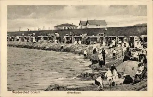Ak Nordseebad Büsum, Strand, Strandkörbe