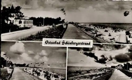 Ak Schönbergerstrand Schönberg in Holstein, Strand, Promenade, Flaggen