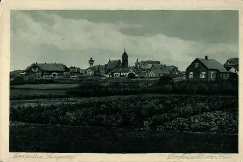 Ak Nordseebad Langeoog Ostfriesland, Dorfansicht von Süden