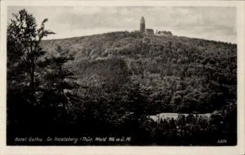 Ak Brotterode in Thüringen, Großer Inselsberg, Hotel Gotha, Turm