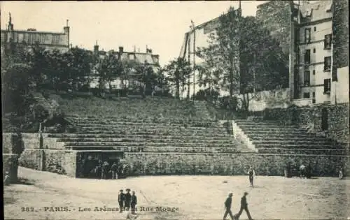 Ak Paris V, Arenes Romaines, Rue Monge