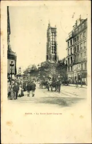 Ak Paris IV, St.-Jacques-Turm